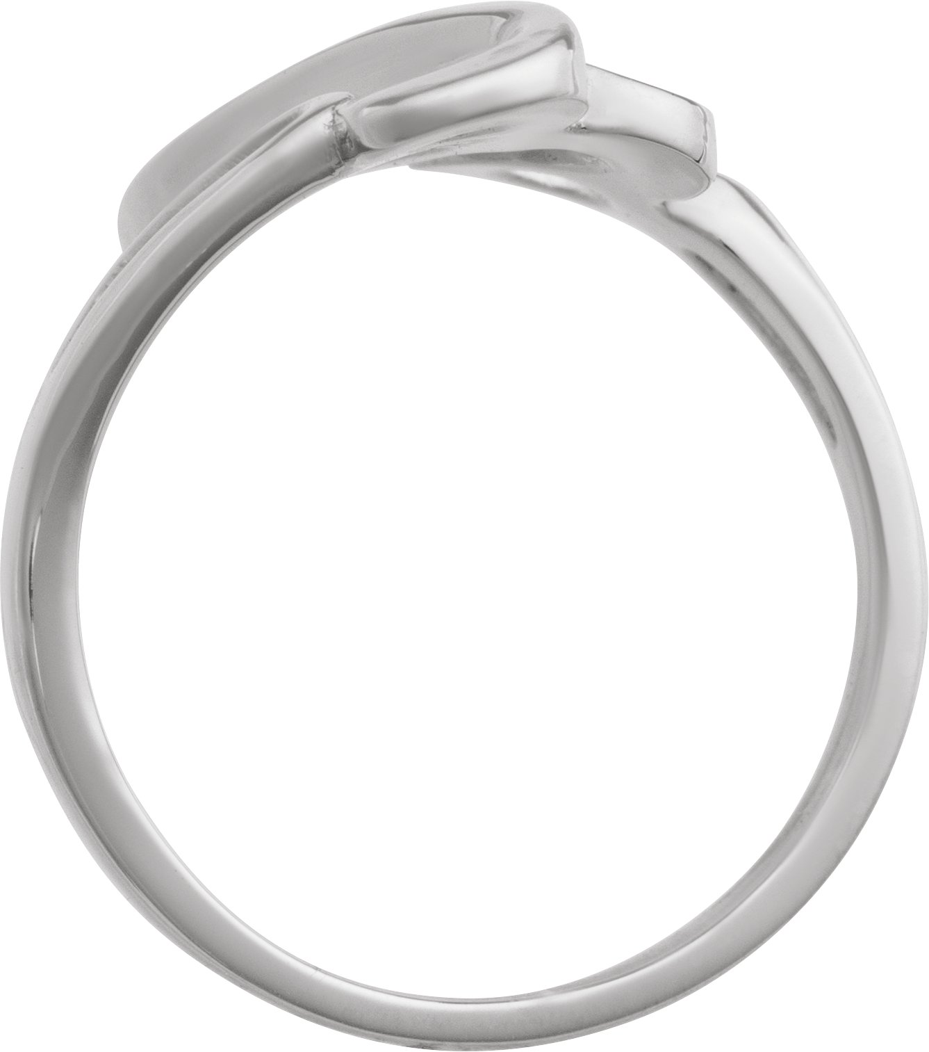 14K White Freeform Ring