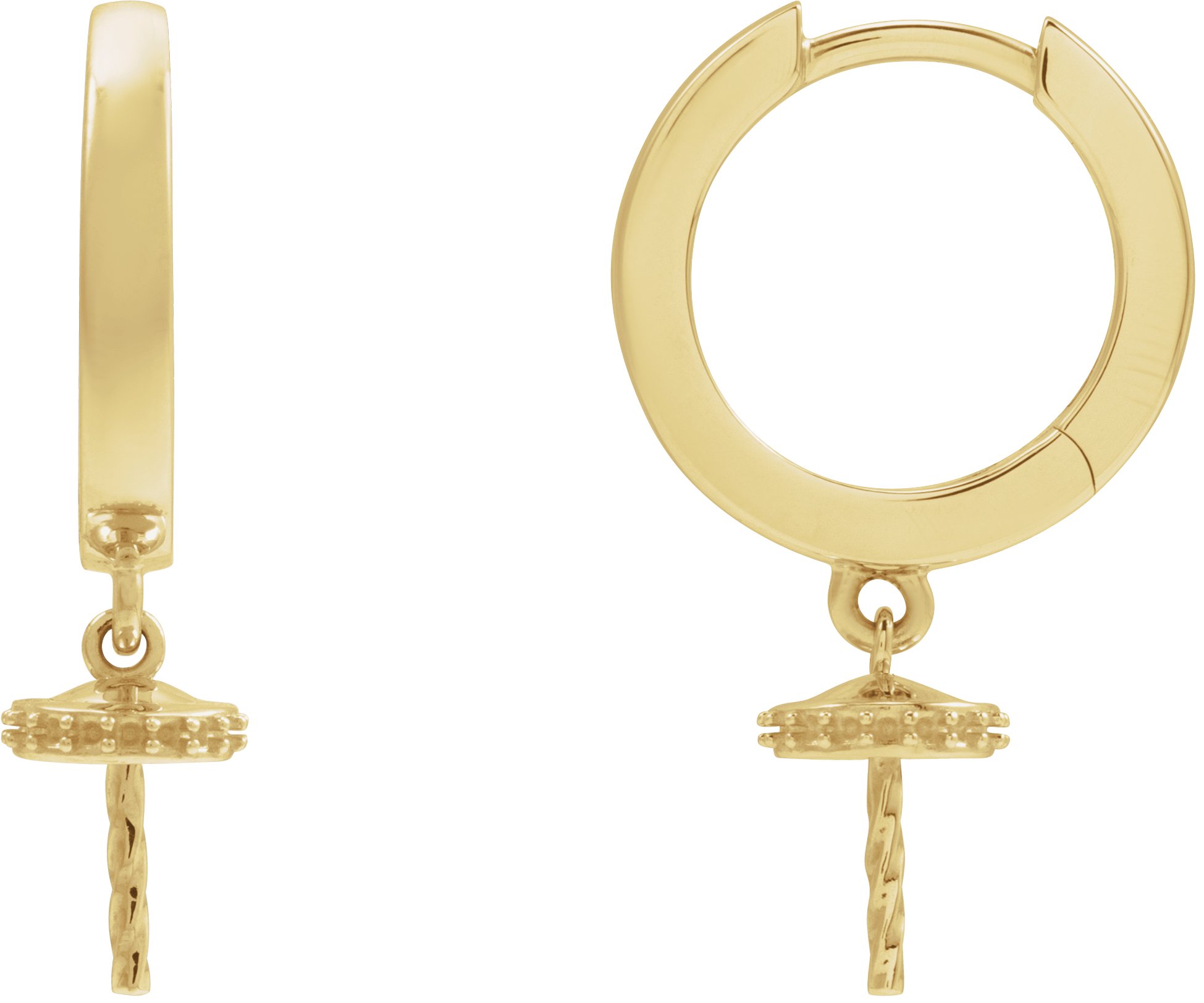 Accented Pearl Hoop Earrings