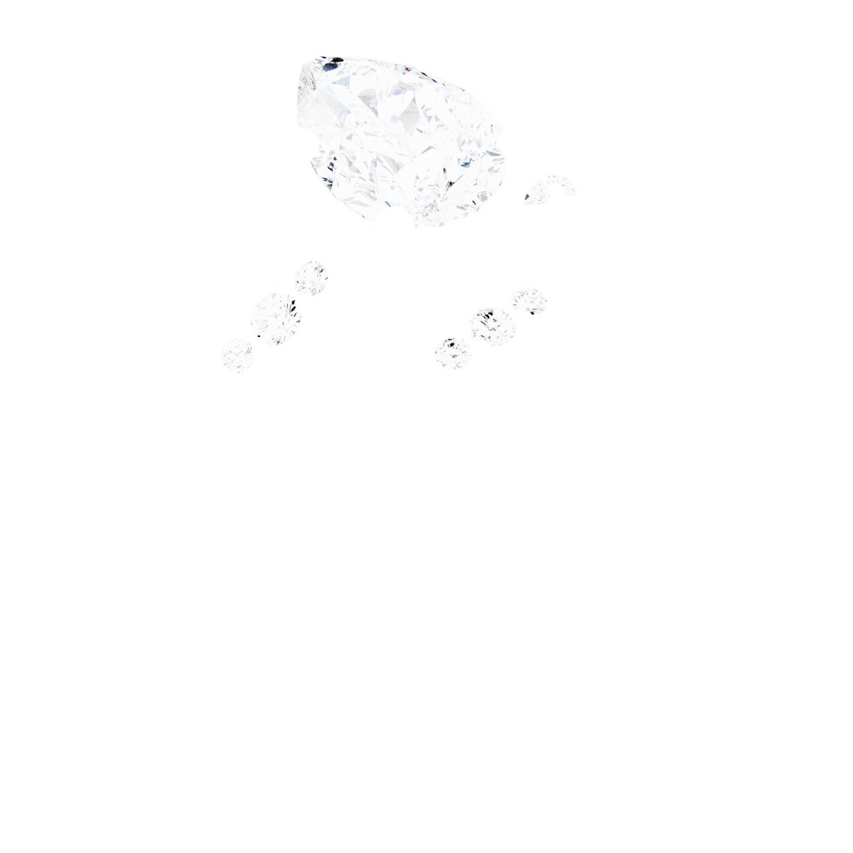 Sterling Silver 7x5 mm Pear Accented Engagement Ring