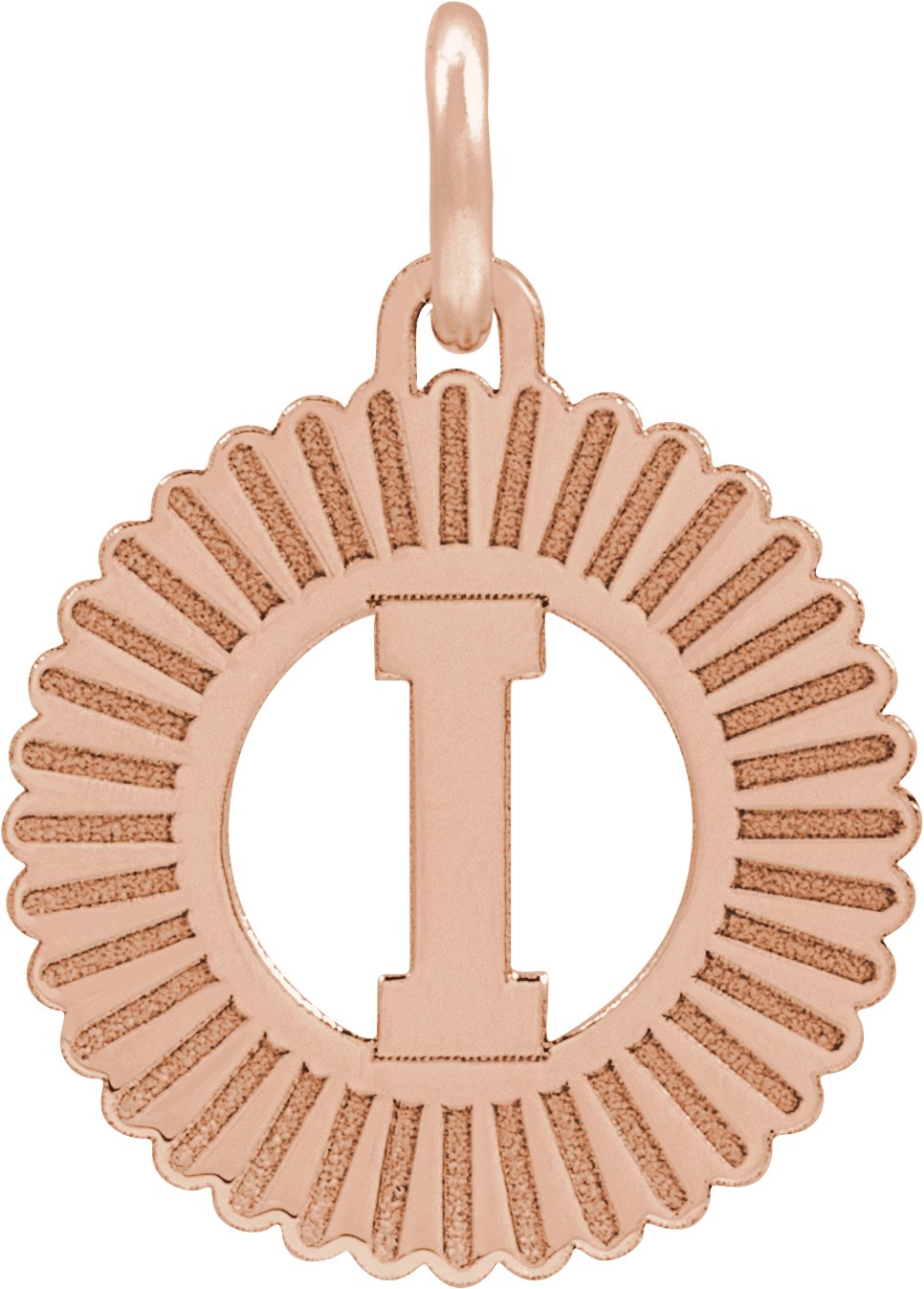 14K Rose Initial I Pendant Ref 22220467