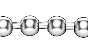 Bead chain consists of metal balls that are identical in shape and size. They are joined together by connector wire or bars.