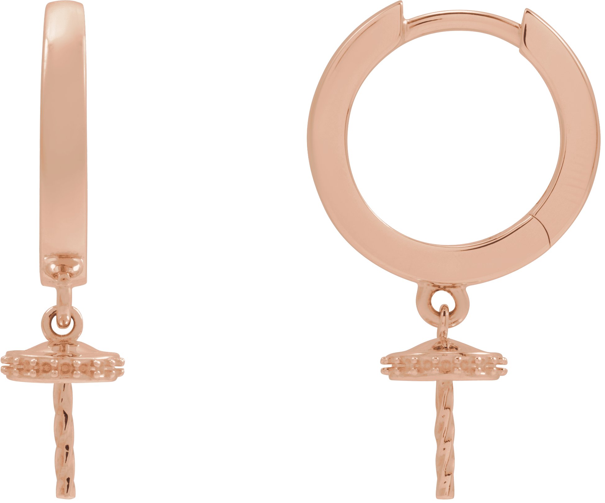 Accented Pearl Hoop Earrings