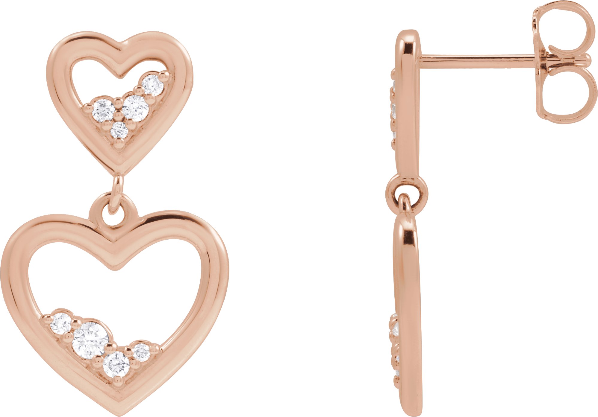 Accented Heart Earrings