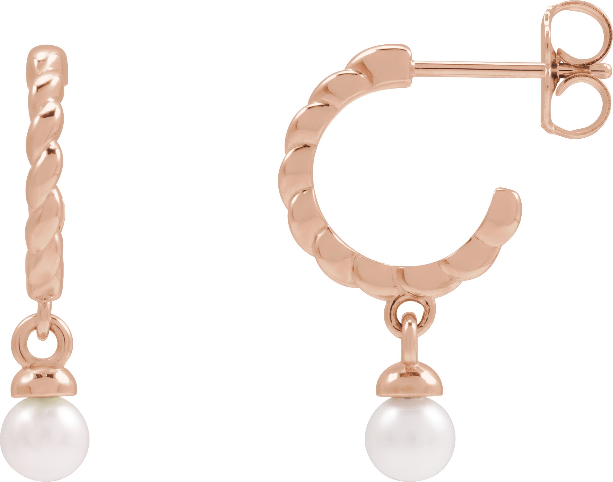 Pearl Hoop Earrings