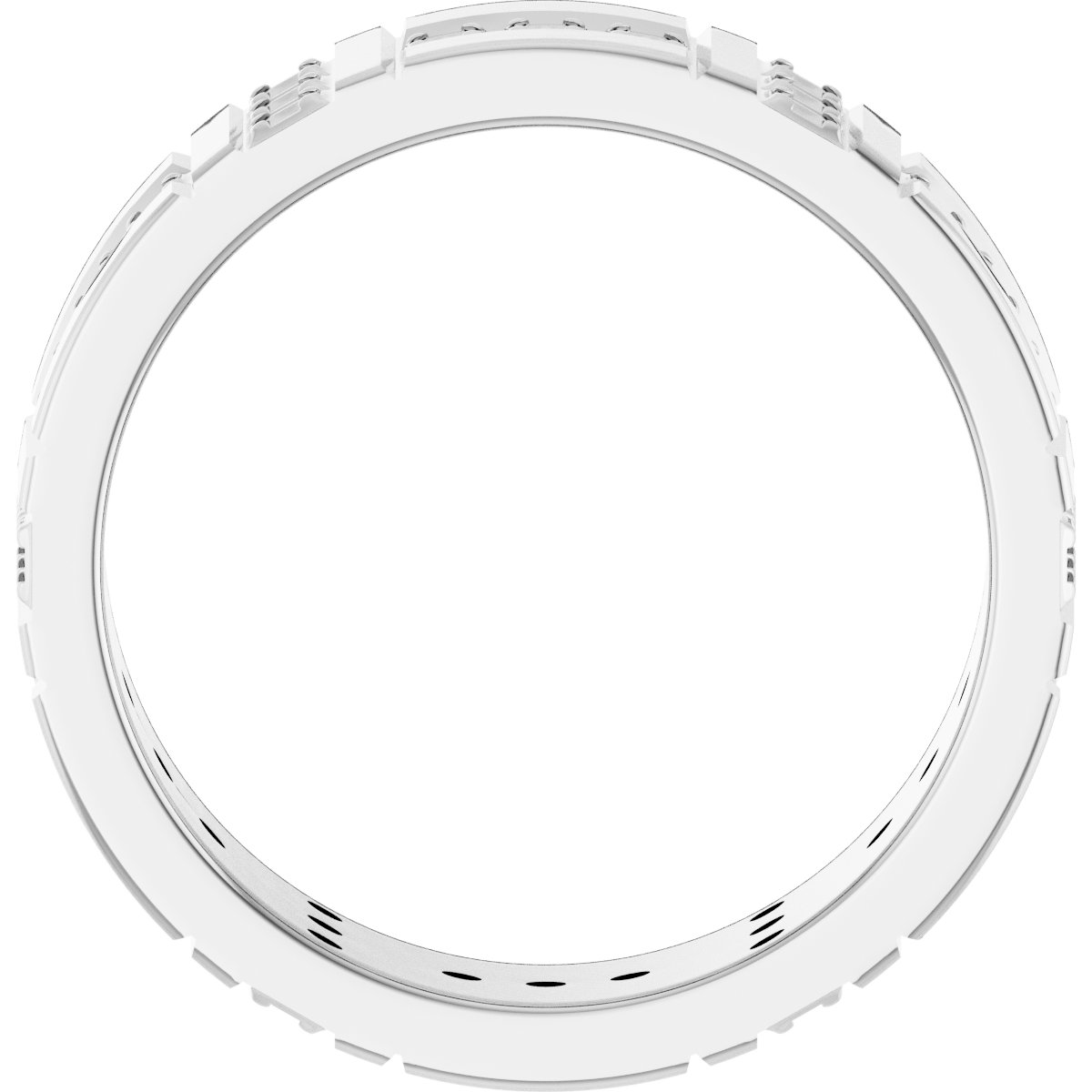 1.2 mm Round Accented Eternity Band Mounting view 2