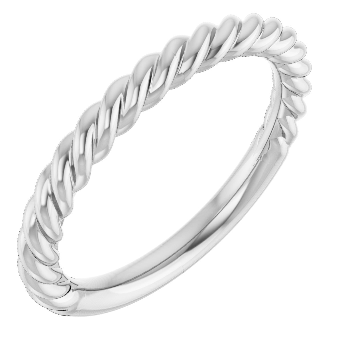 10K White 2.3 mm Rope Band Size 5<br>(Size 5)