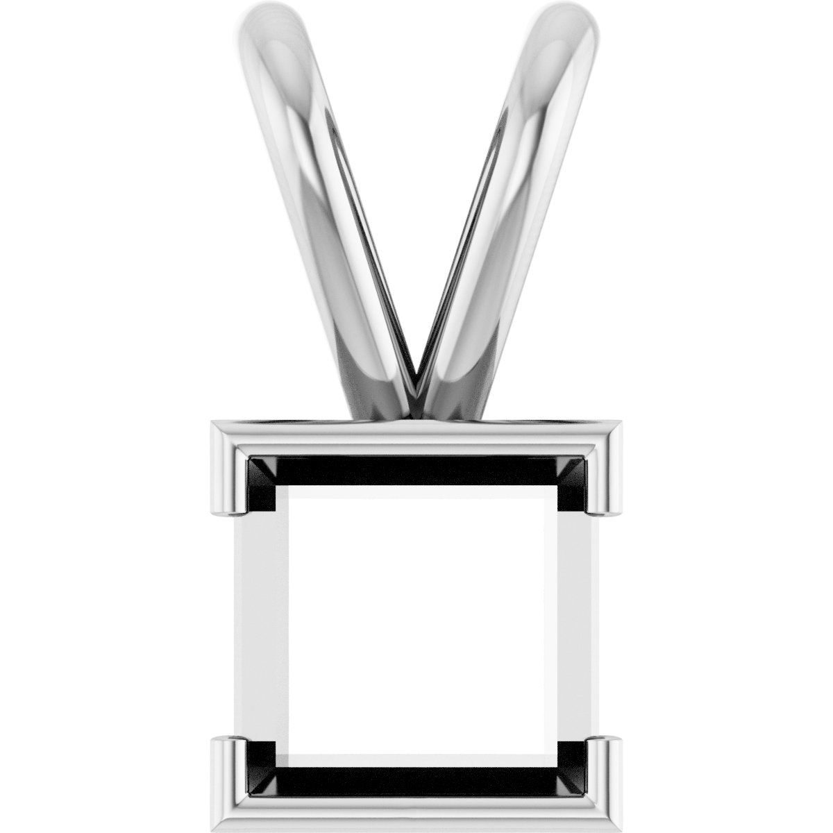 Half Bezel Solitaire Pendant