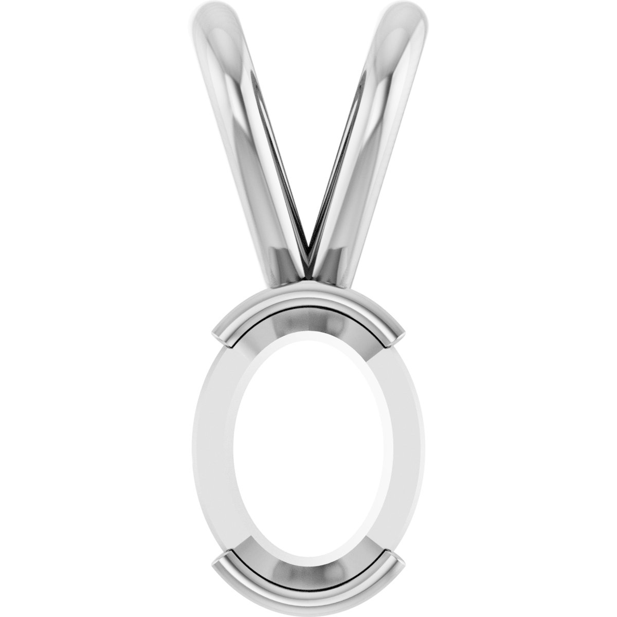 Half Bezel Solitaire Pendant