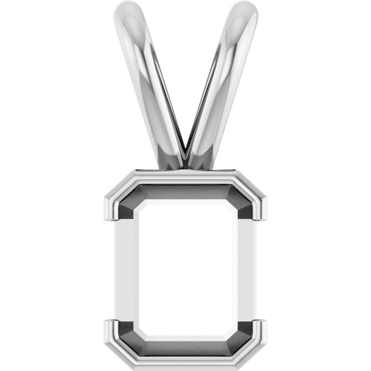 Half Bezel Solitaire Pendant