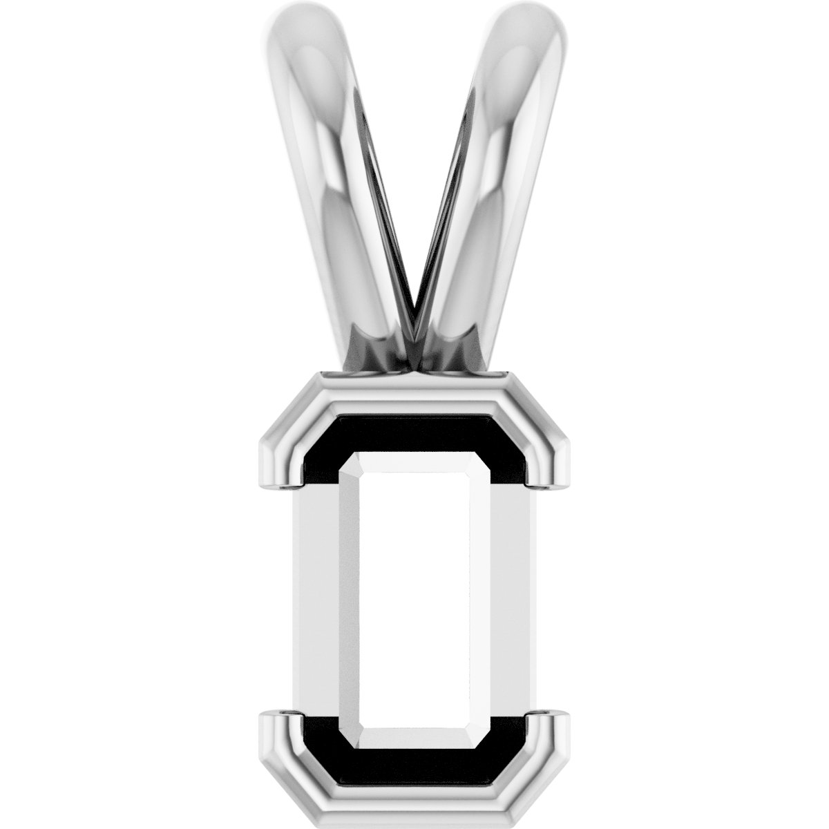 Half Bezel Solitaire Pendant