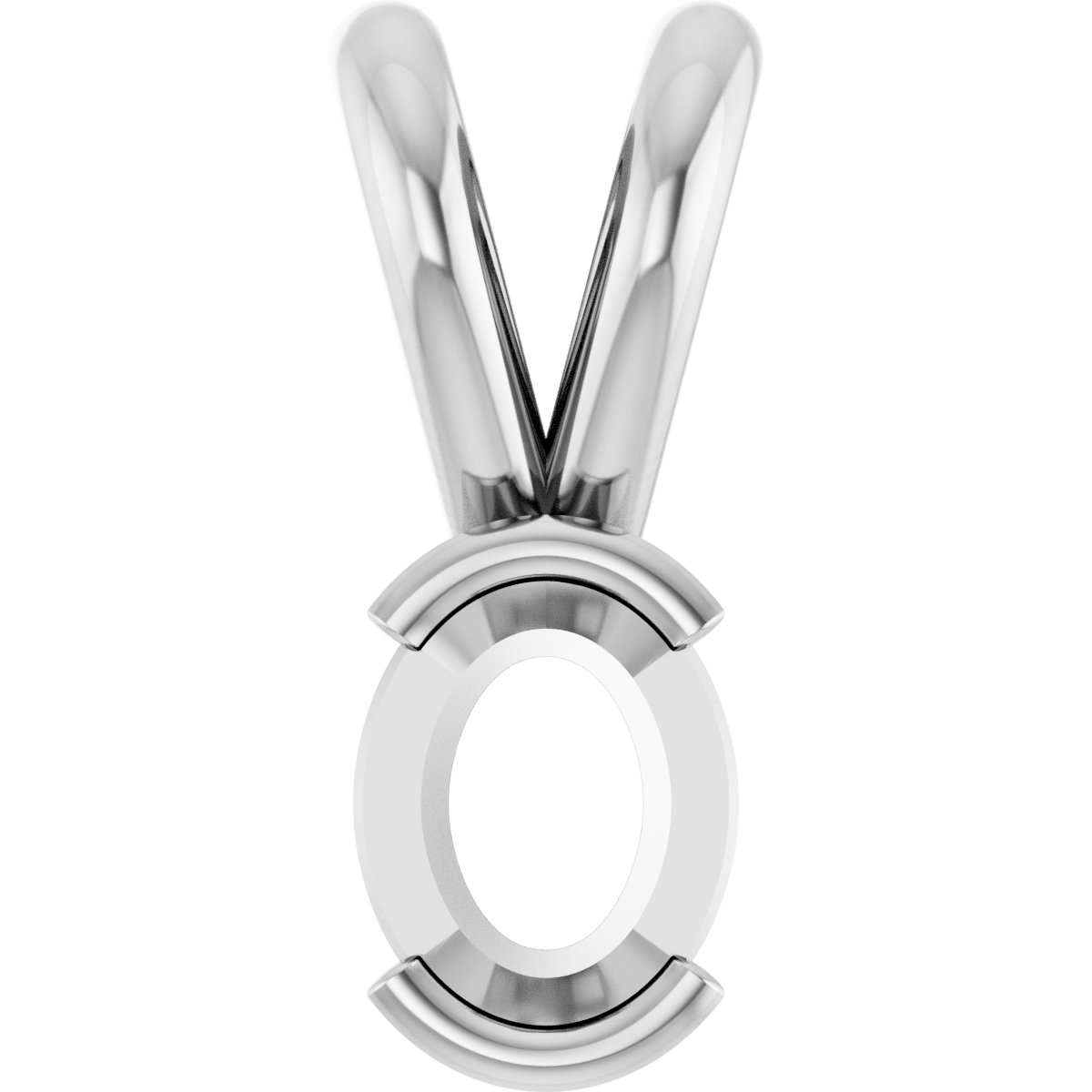 Half Bezel Solitaire Pendant