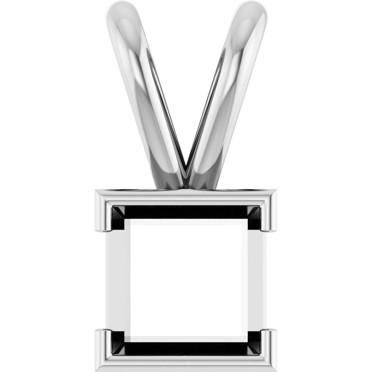 Half Bezel Solitaire Pendant