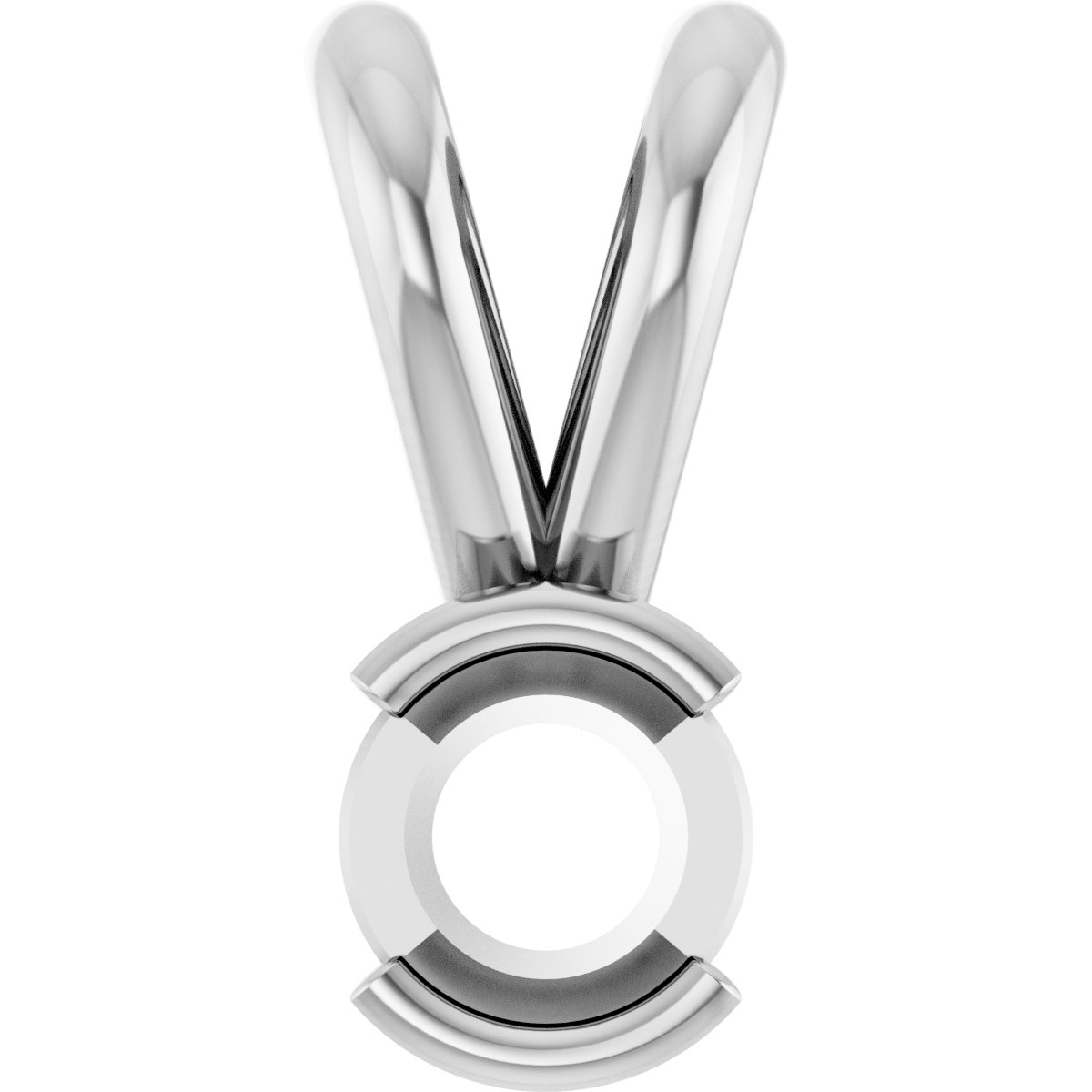 Half Bezel Solitaire Pendant