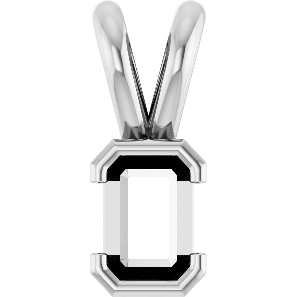 Half Bezel Solitaire Pendant