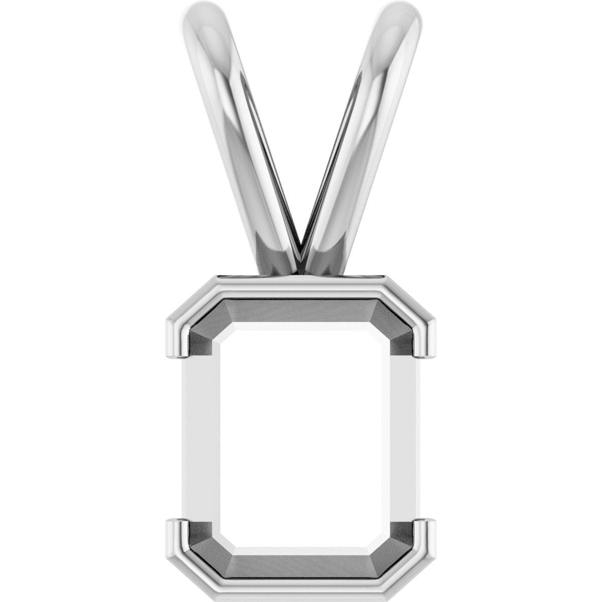 Half Bezel Solitaire Pendant