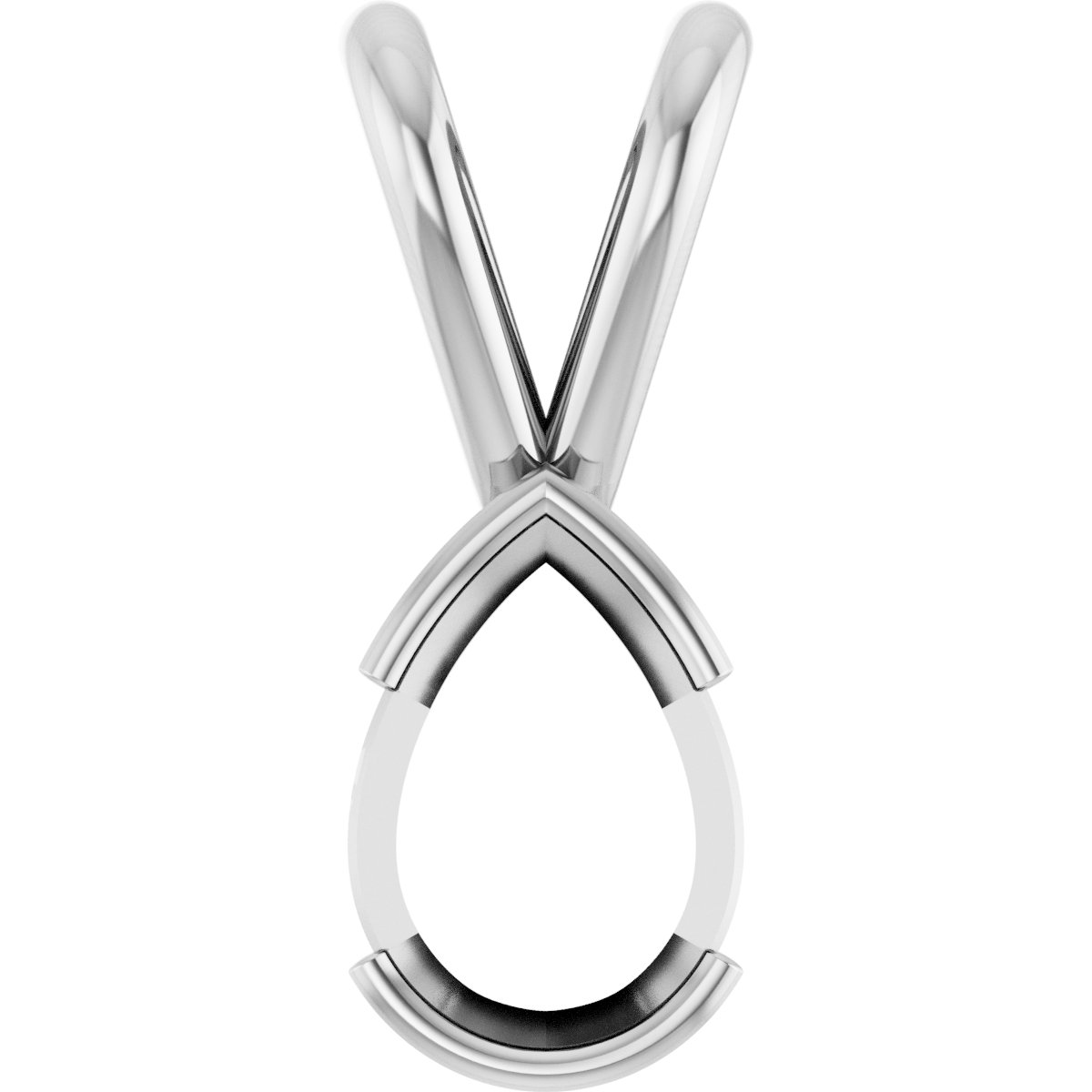 Half Bezel Solitaire Pendant