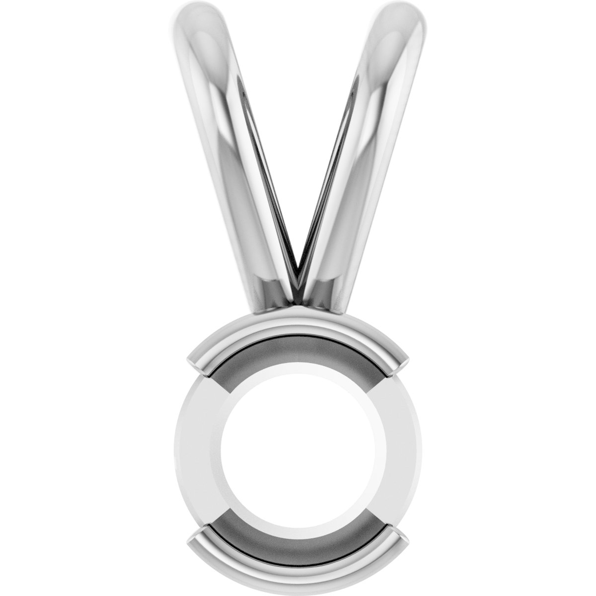 Half Bezel Solitaire Pendant