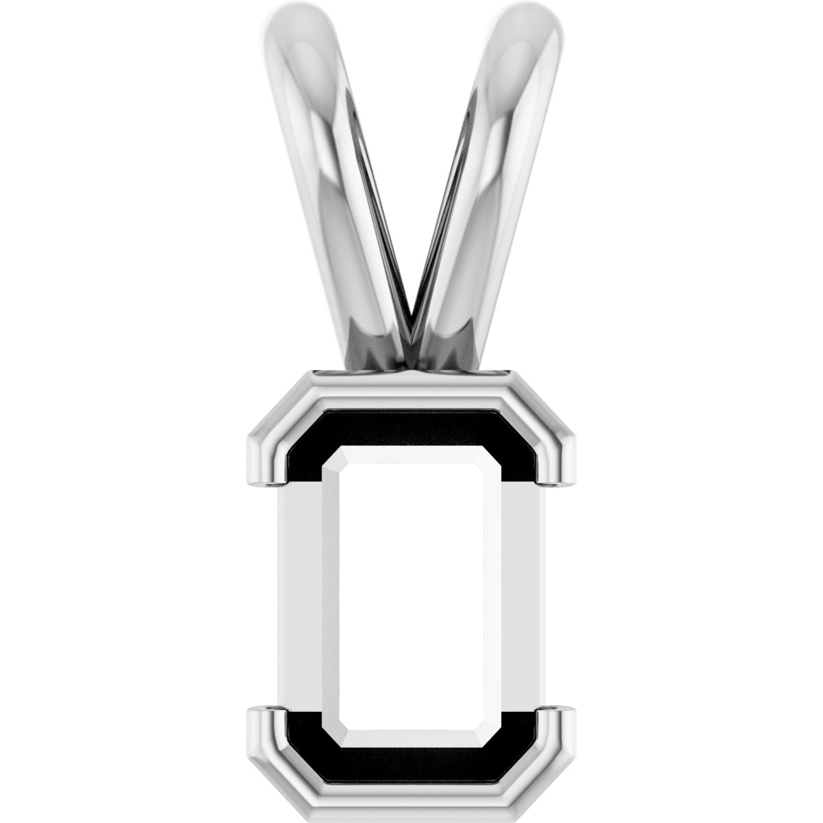 Half Bezel Solitaire Pendant
