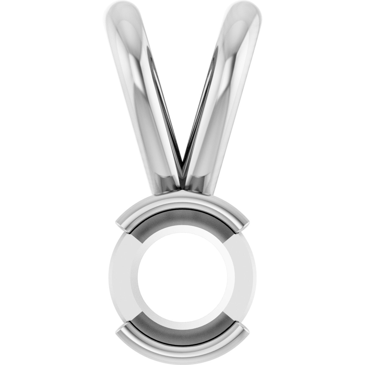 Half Bezel Solitaire Pendant