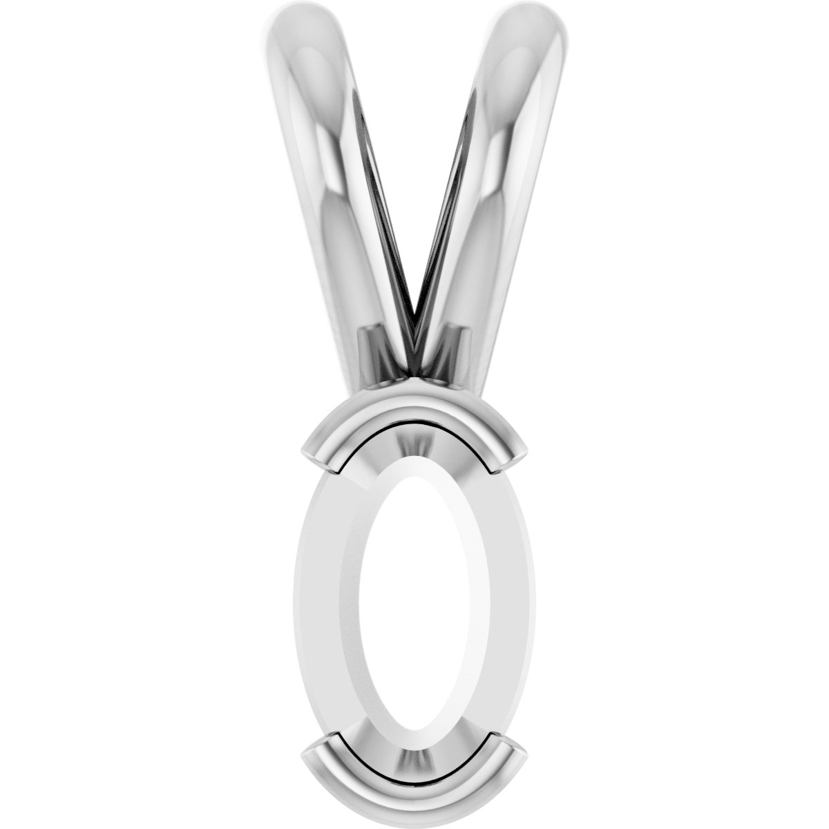 Half Bezel Solitaire Pendant
