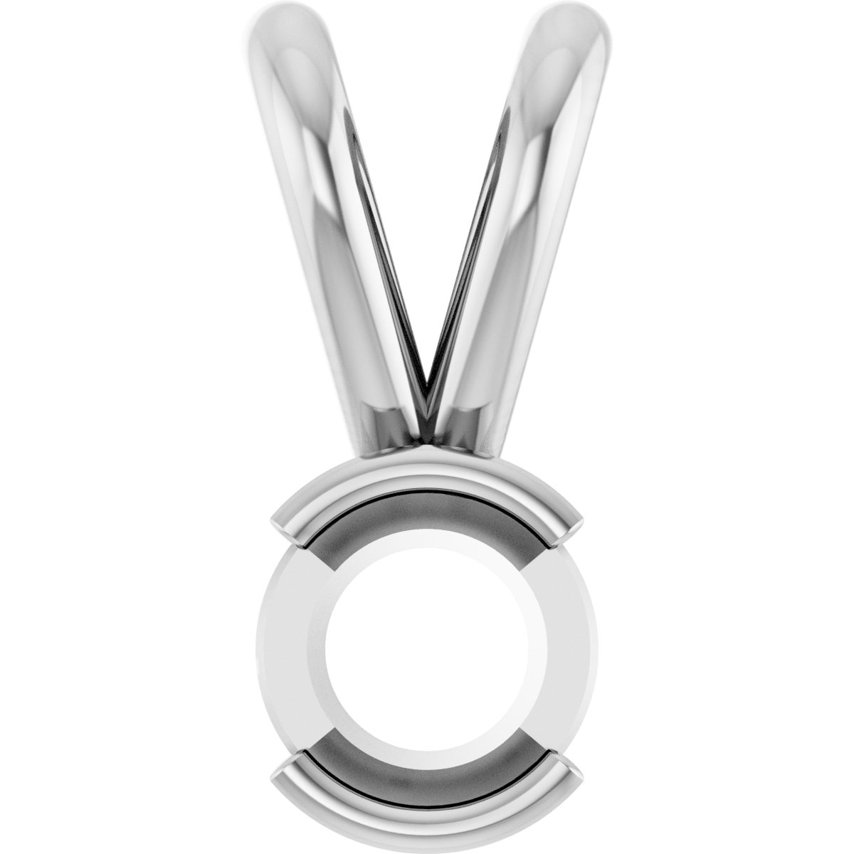 Half Bezel Solitaire Pendant