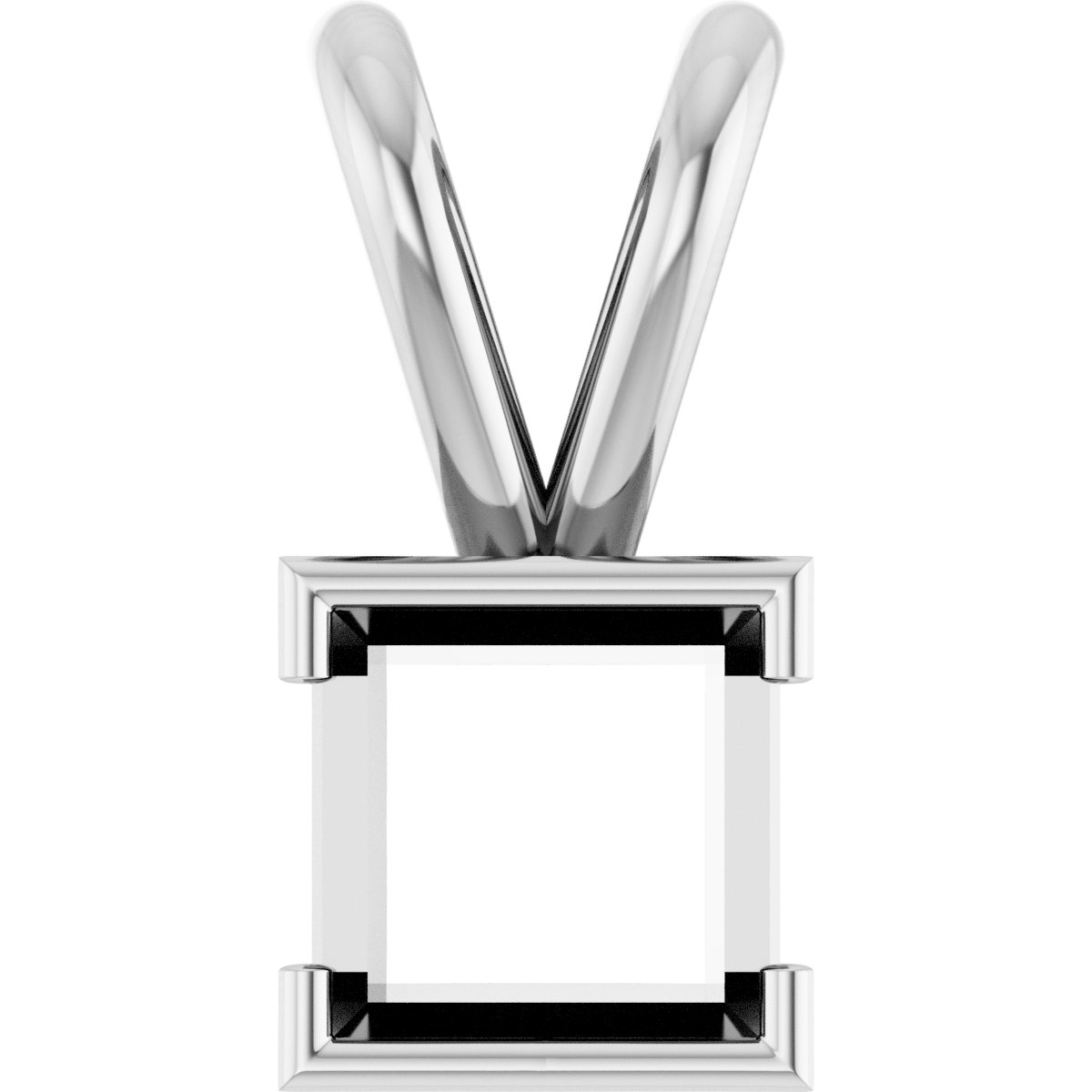 Half Bezel Solitaire Pendant