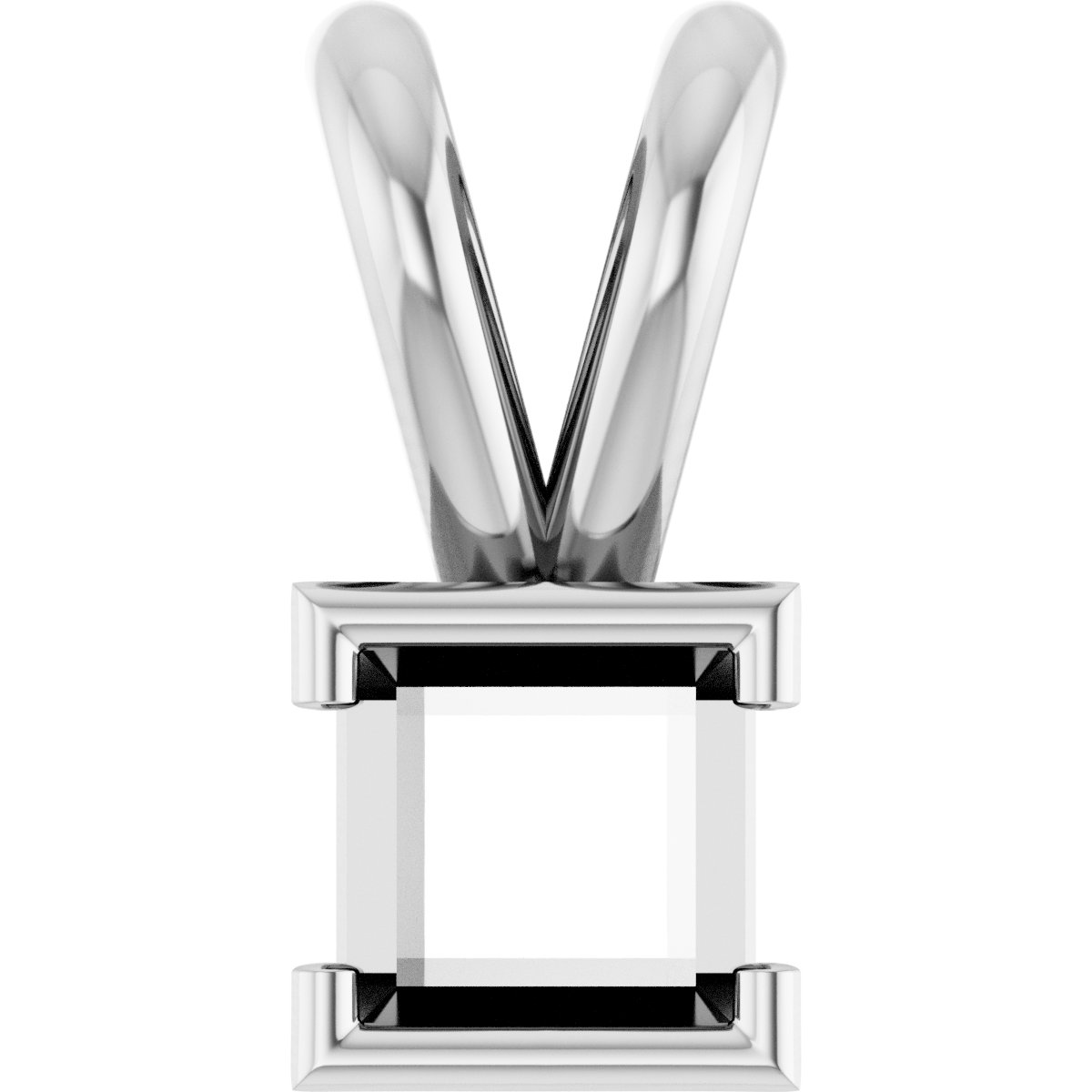 Half Bezel Solitaire Pendant