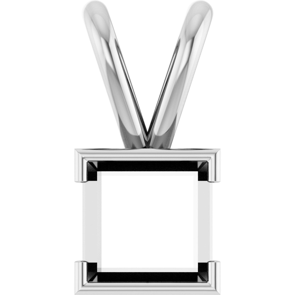 Half Bezel Solitaire Pendant