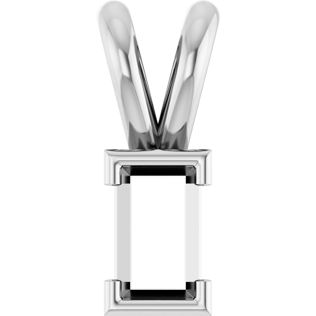 Half Bezel Solitaire Pendant