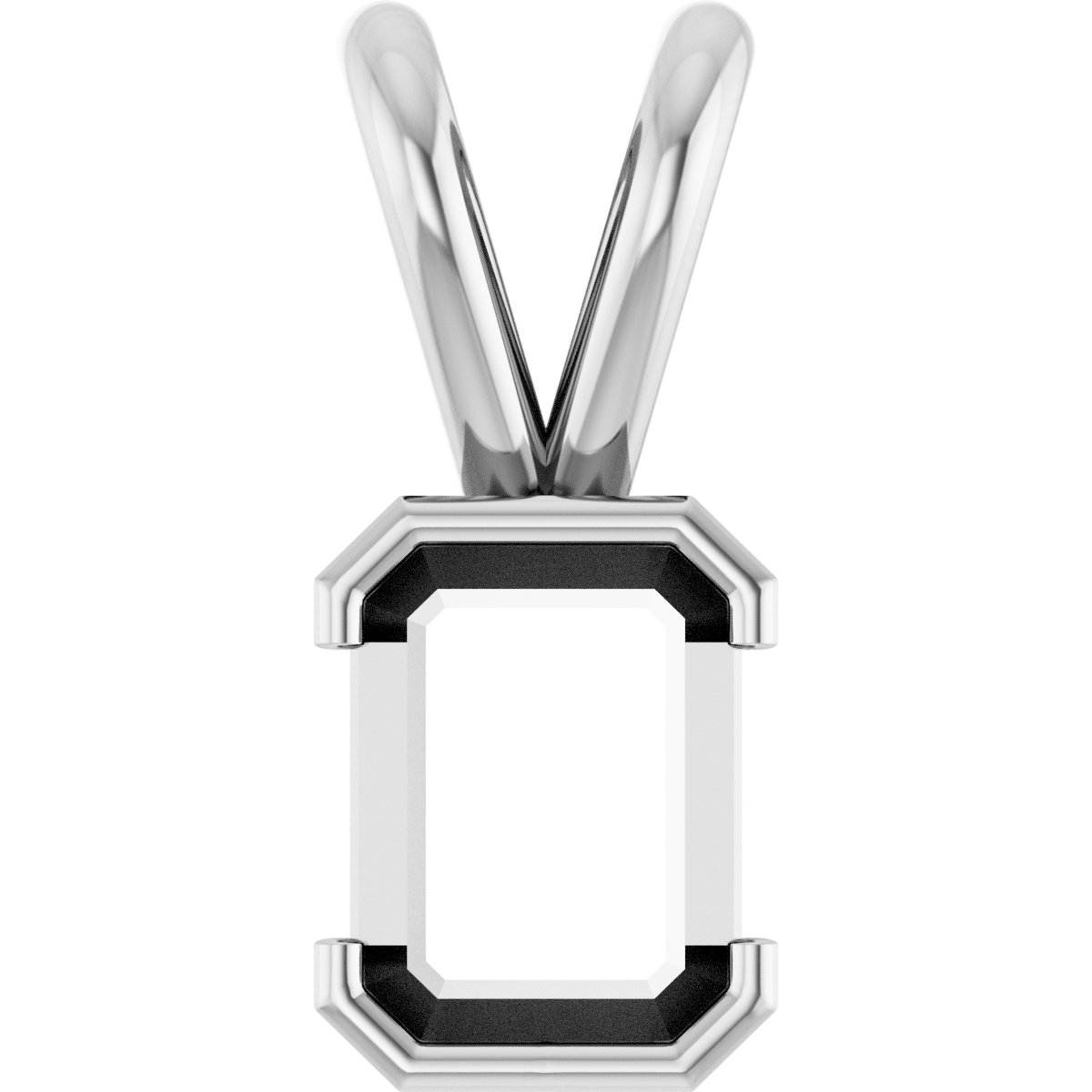 Half Bezel Solitaire Pendant
