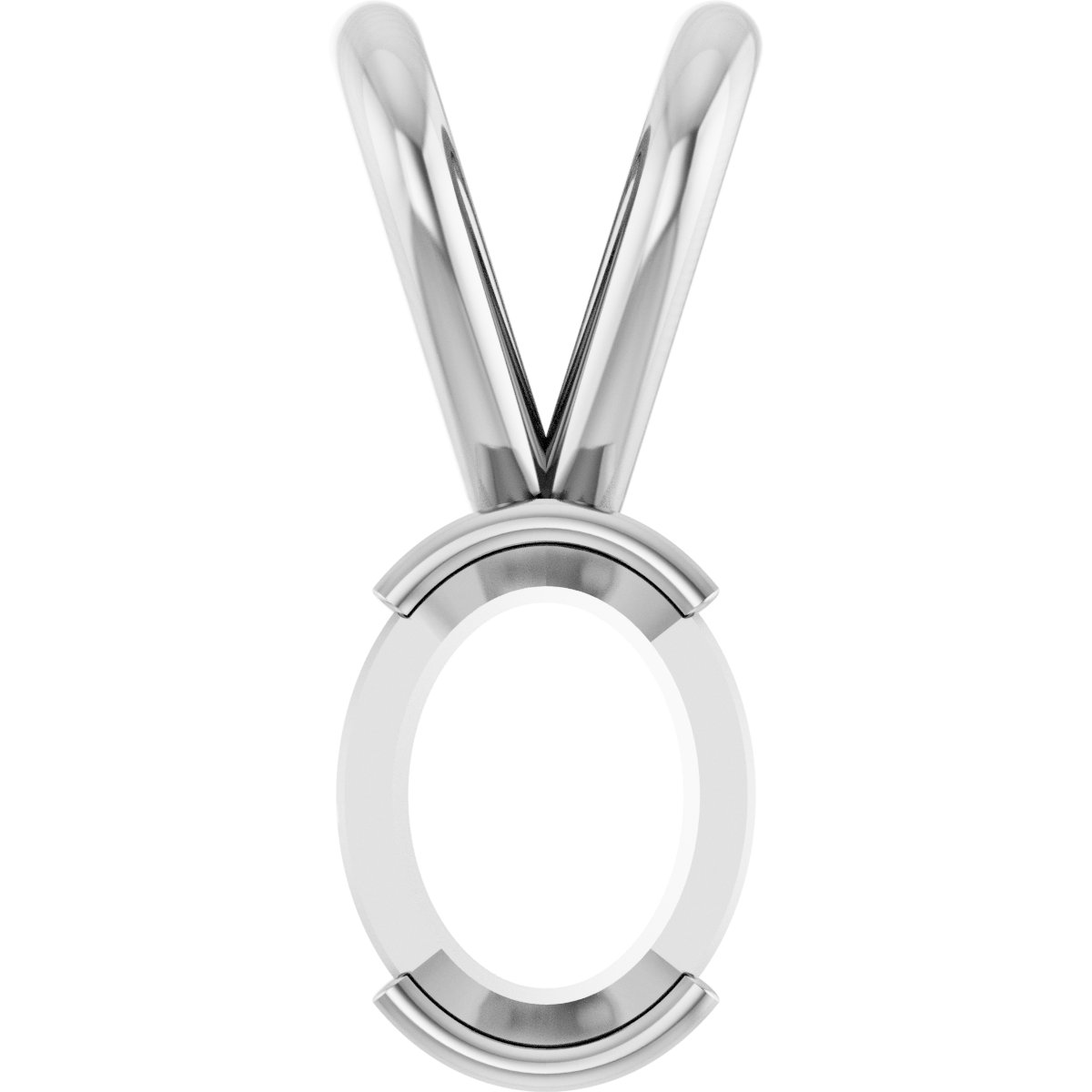 Half Bezel Solitaire Pendant