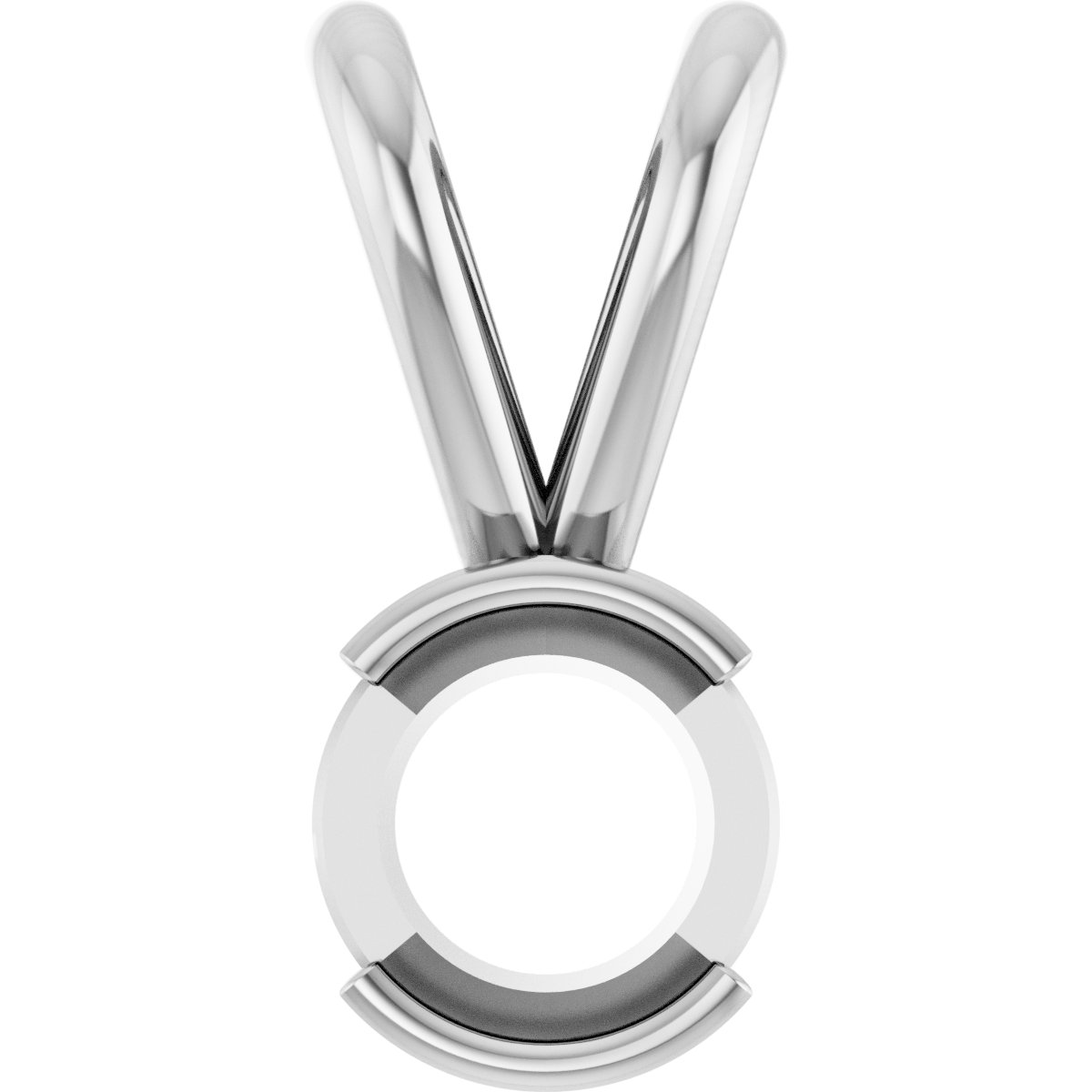 Half Bezel Solitaire Pendant