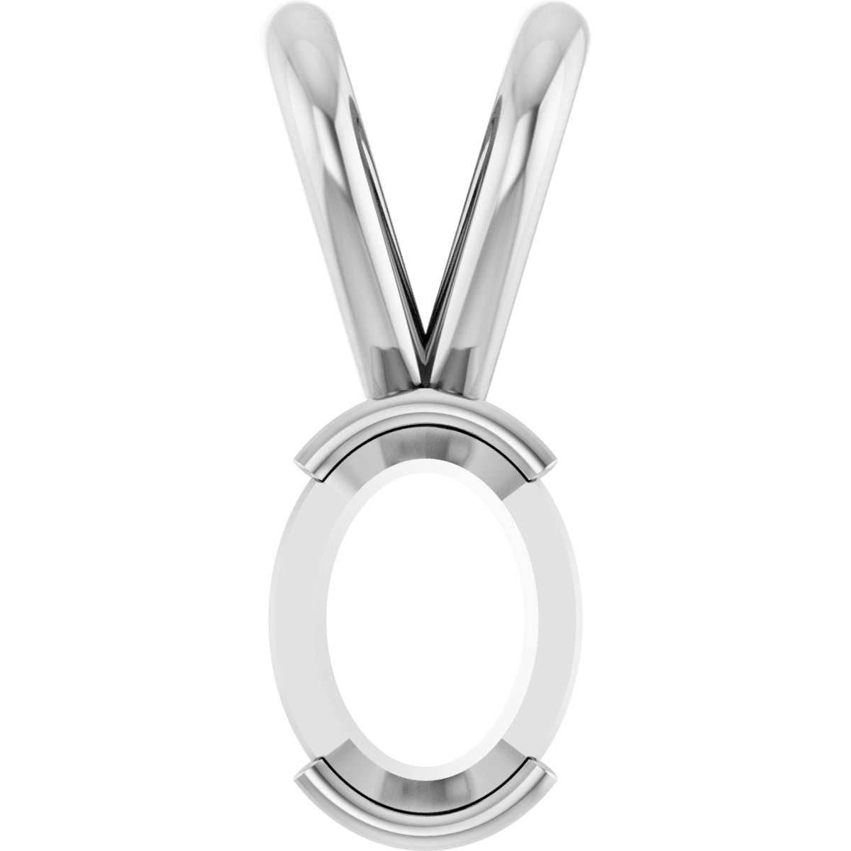Half Bezel Solitaire Pendant
