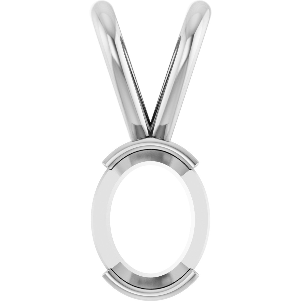 Half Bezel Solitaire Pendant