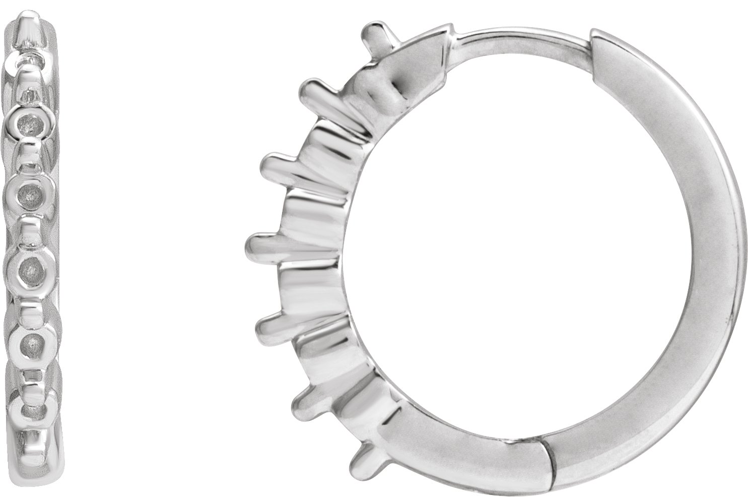 Accented Hinged Hoop Earrings