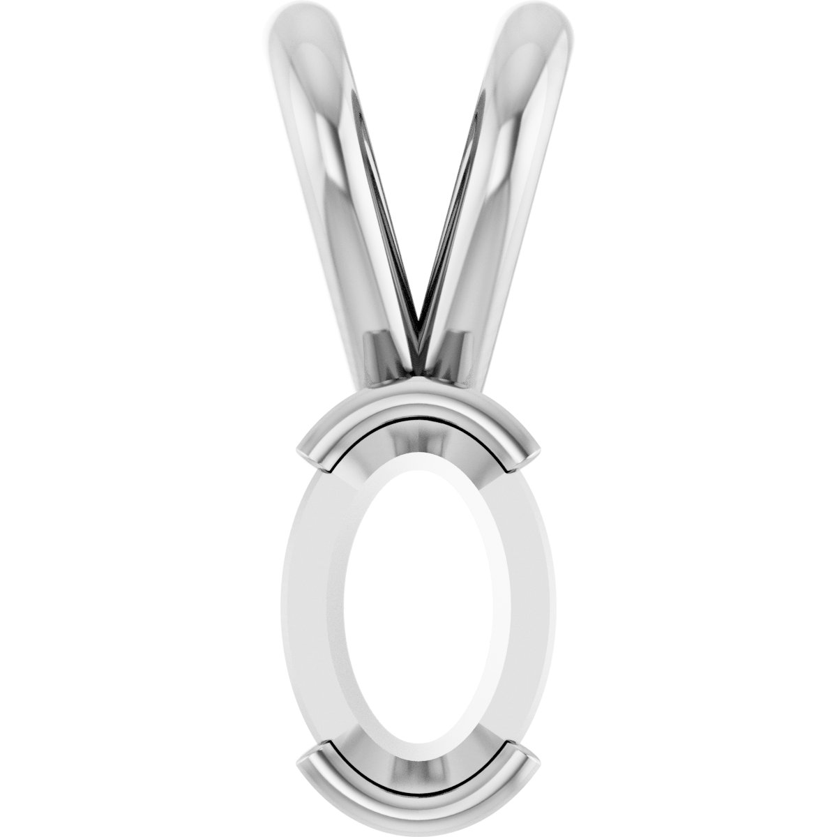 Half Bezel Solitaire Pendant