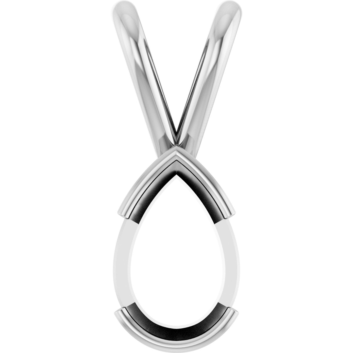 Half Bezel Solitaire Pendant
