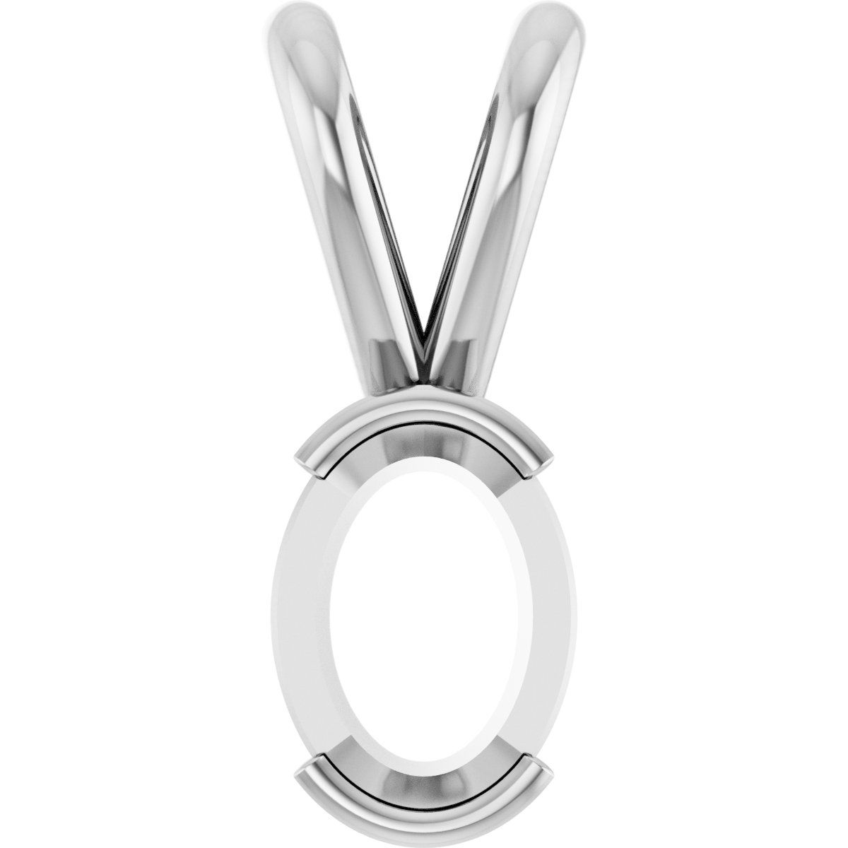 Half Bezel Solitaire Pendant