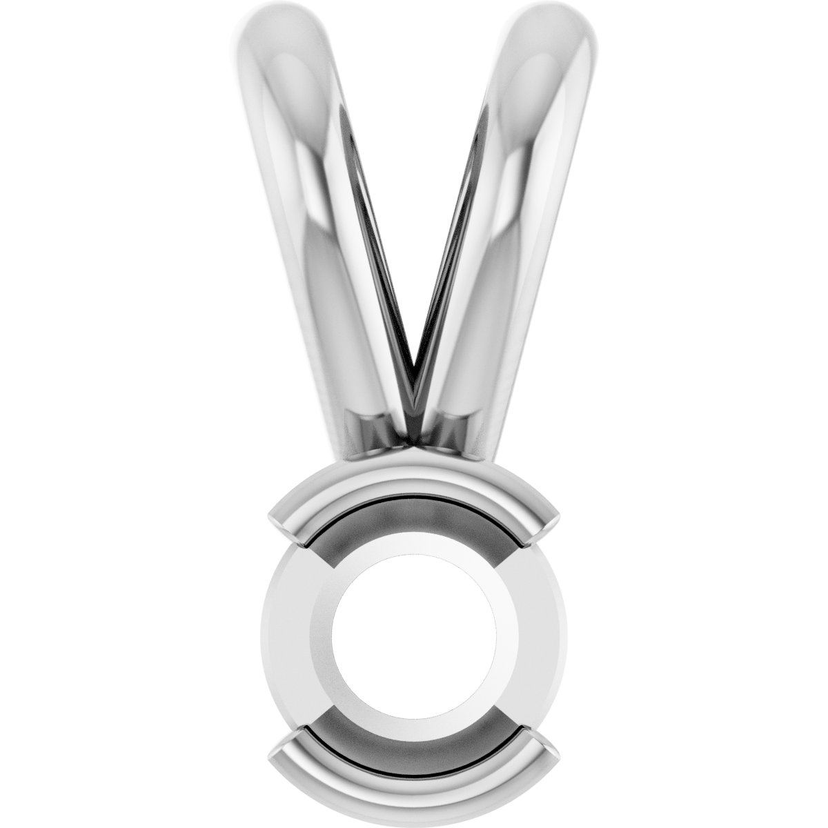 Half Bezel Solitaire Pendant