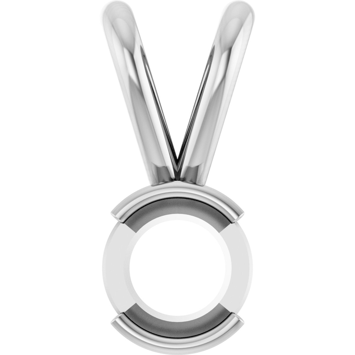 Half Bezel Solitaire Pendant