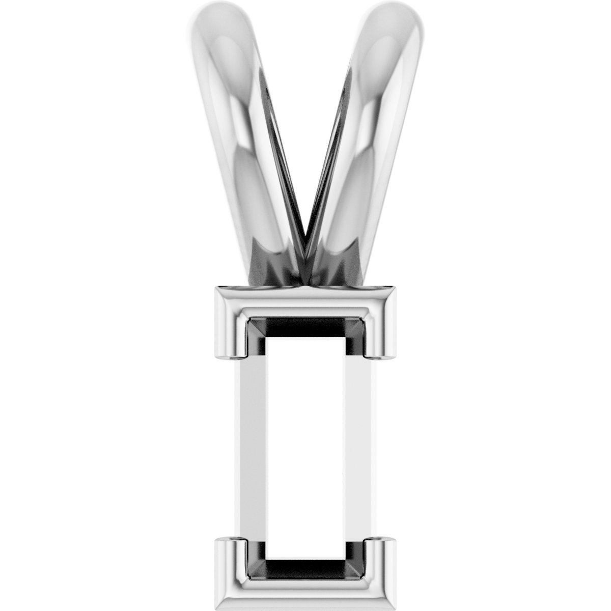 Half Bezel Solitaire Pendant
