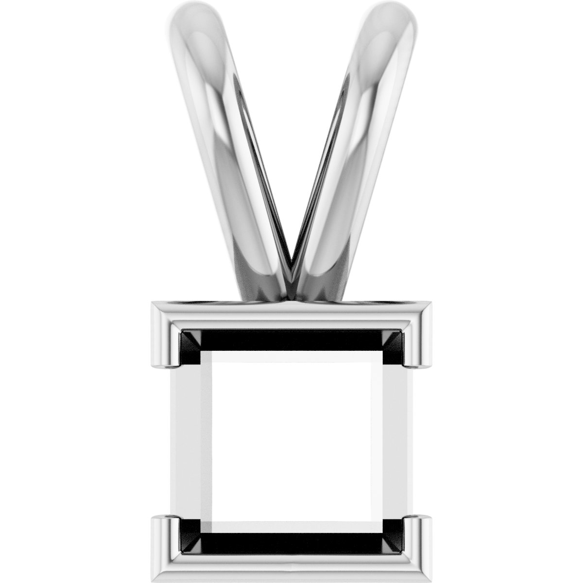 Half Bezel Solitaire Pendant