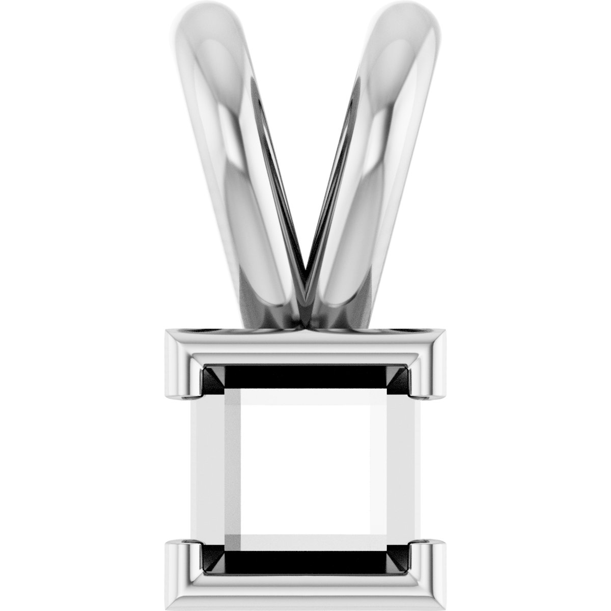 Half Bezel Solitaire Pendant