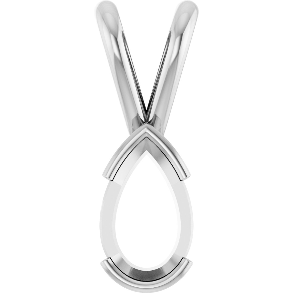 Half Bezel Solitaire Pendant