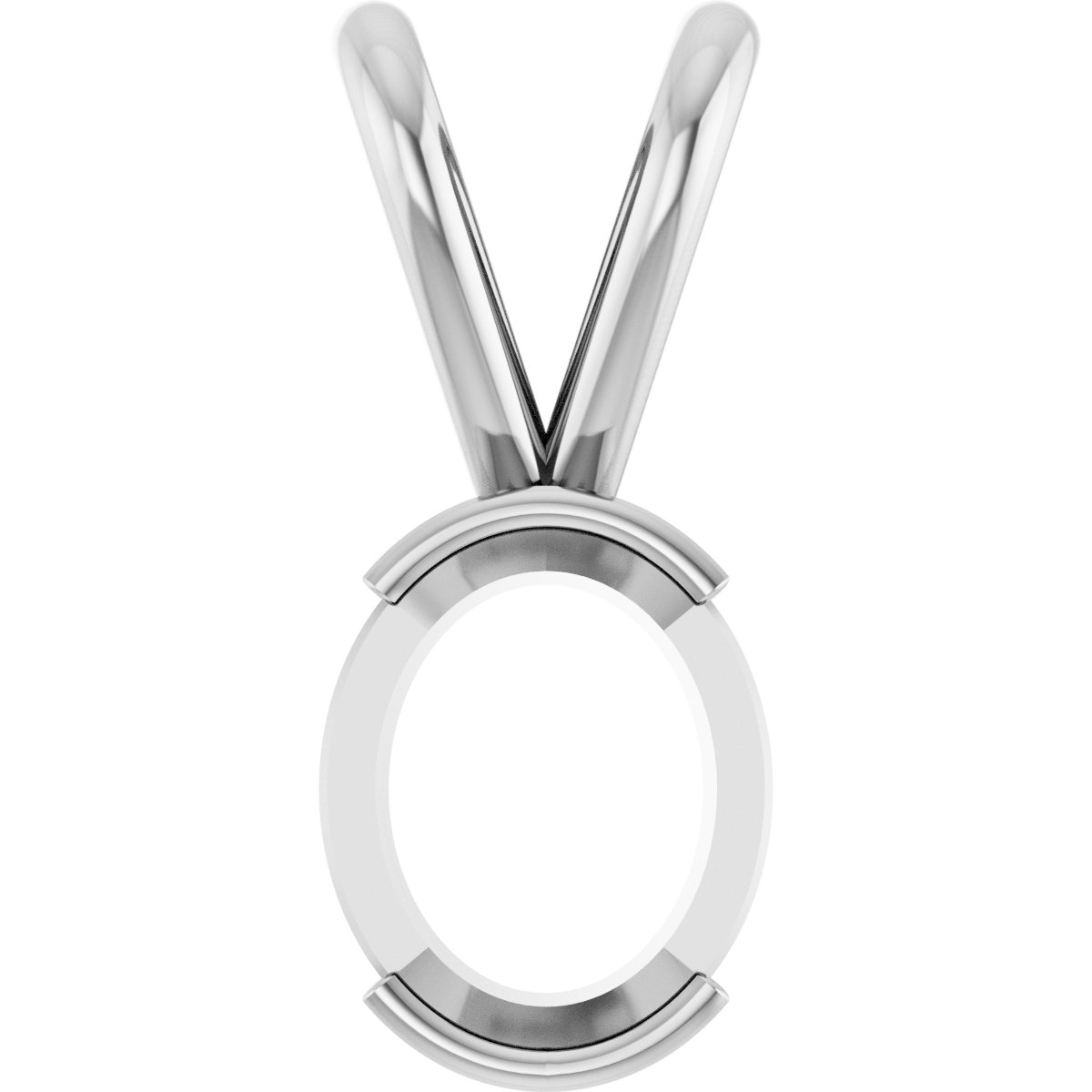 Half Bezel Solitaire Pendant