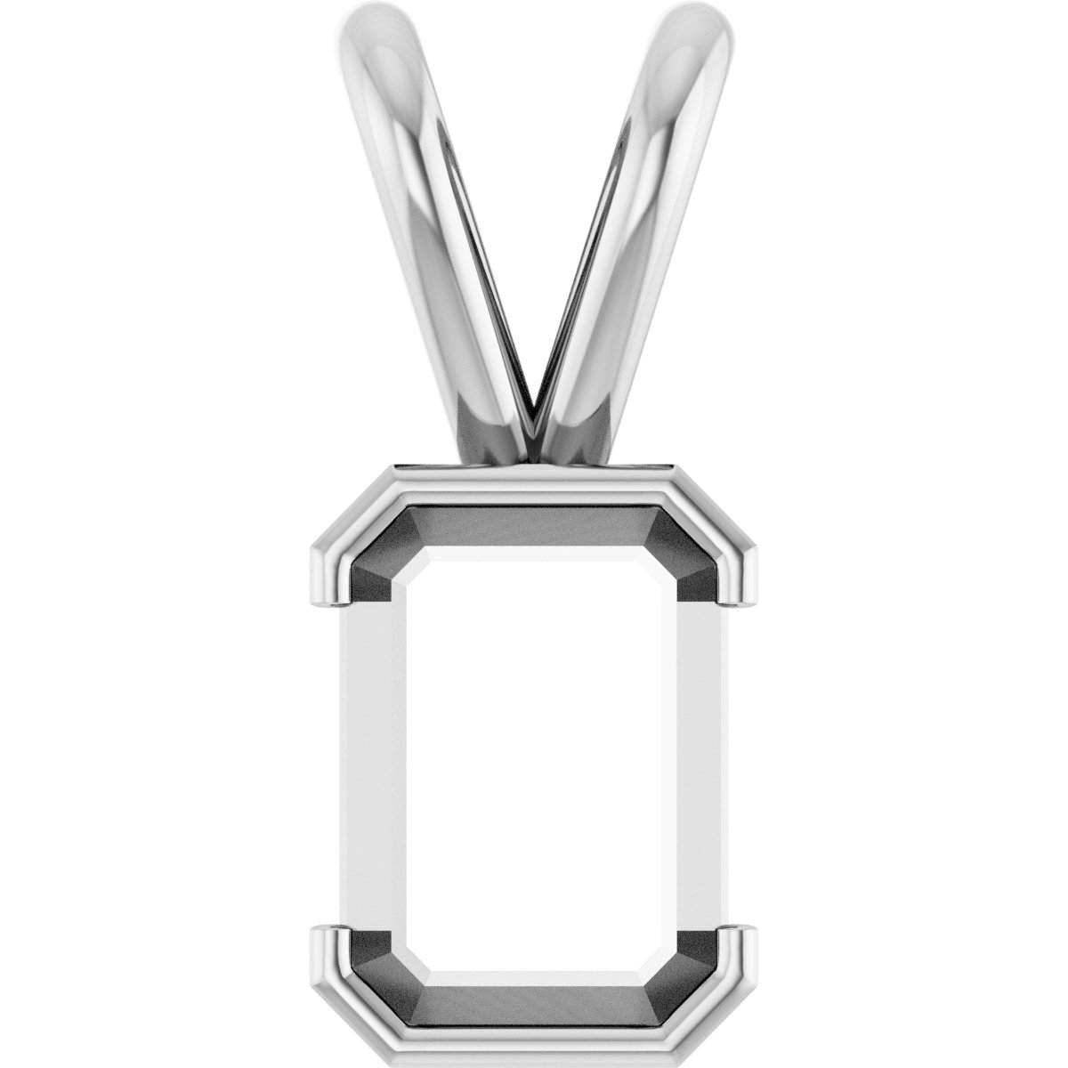 Half Bezel Solitaire Pendant
