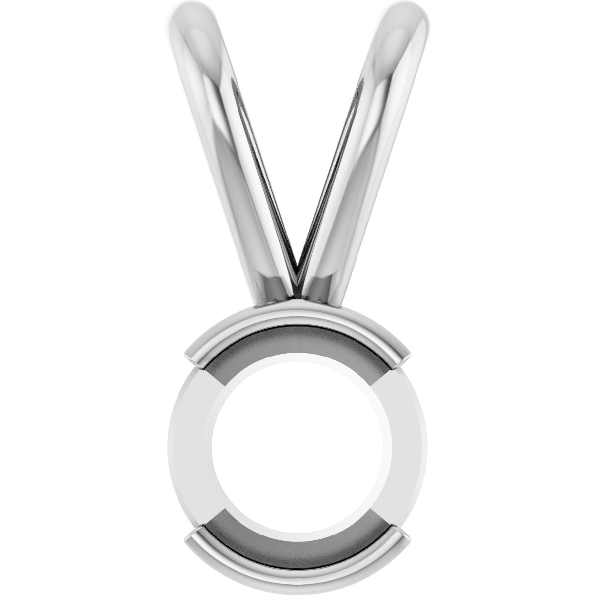 Half Bezel Solitaire Pendant