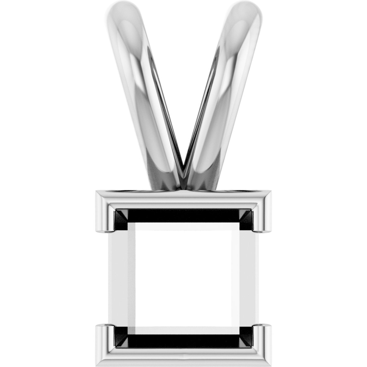 Half Bezel Solitaire Pendant