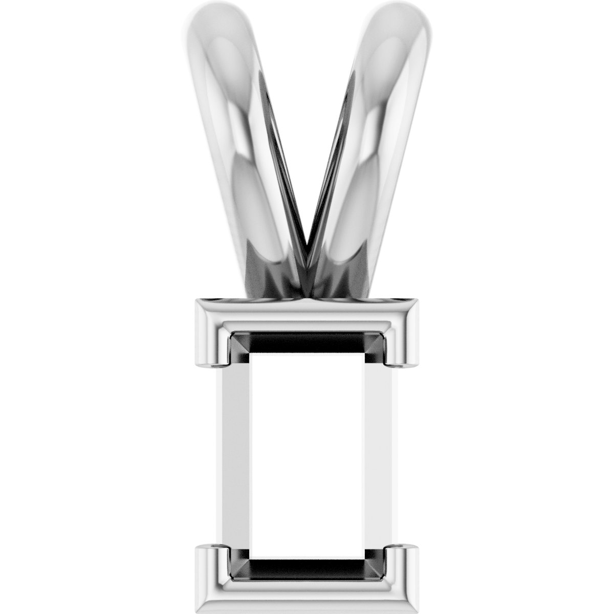 Half Bezel Solitaire Pendant