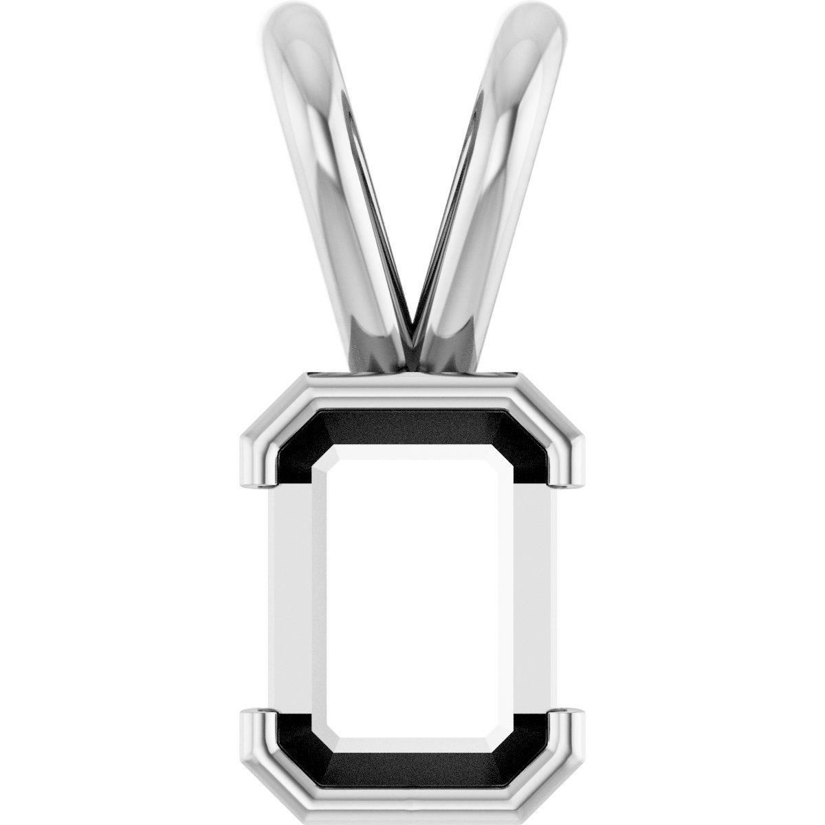 Half Bezel Solitaire Pendant